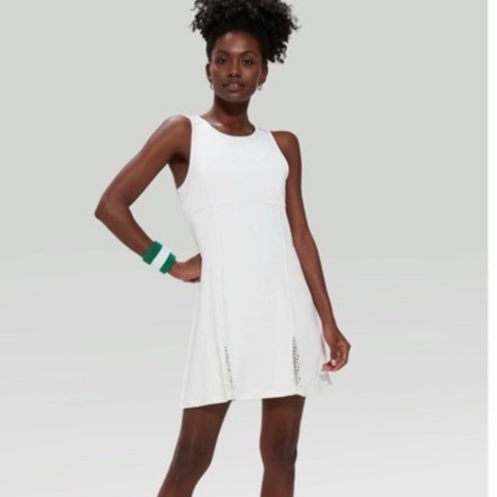 Tuckernuck Victoria Cane Mini Tennis Dress White Eyelet Mesh NWT Size M
